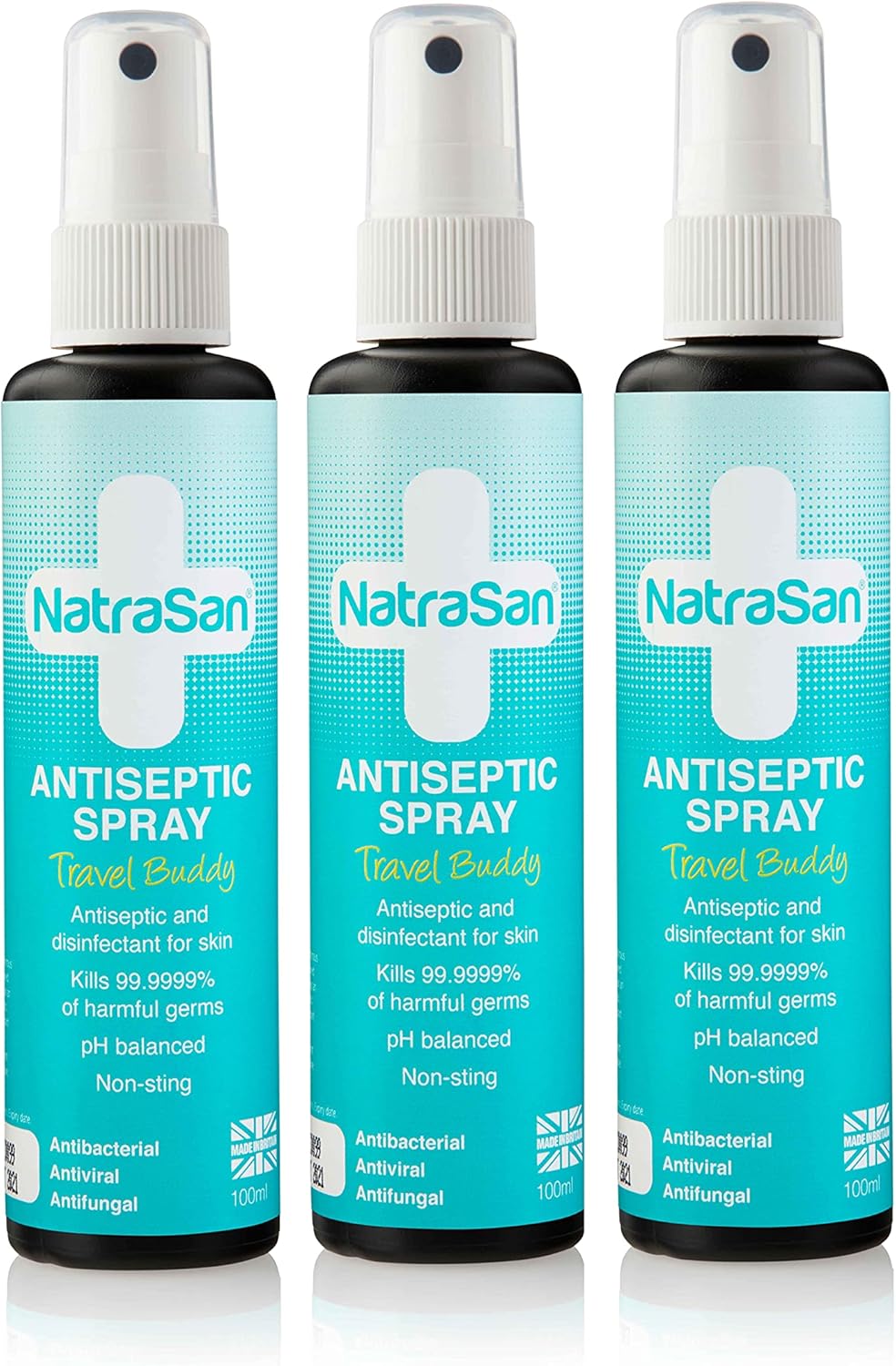 Buy NatraSan Antiseptic Spray (100 ml 3 Pack TravelSize Bottle