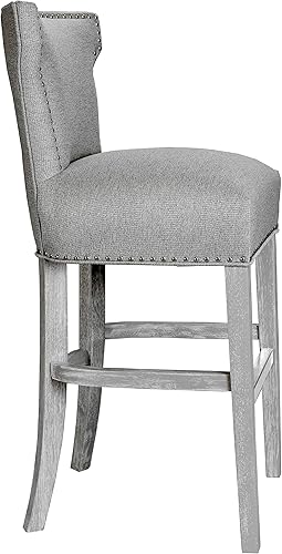 Miniatura 2 de Bella Wingback - Taburetes de bar de altura de mostrador para isla de cocina o pub en casa, moderno taburete tapizado sin brazos con respaldo,