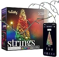Vista 9 de Twinkly Strings 100 LED RGB, Cadena de luces LED para interiores y exteriores, Luces LED inteligentes, LEDs trazables, Compatibles con Alexa