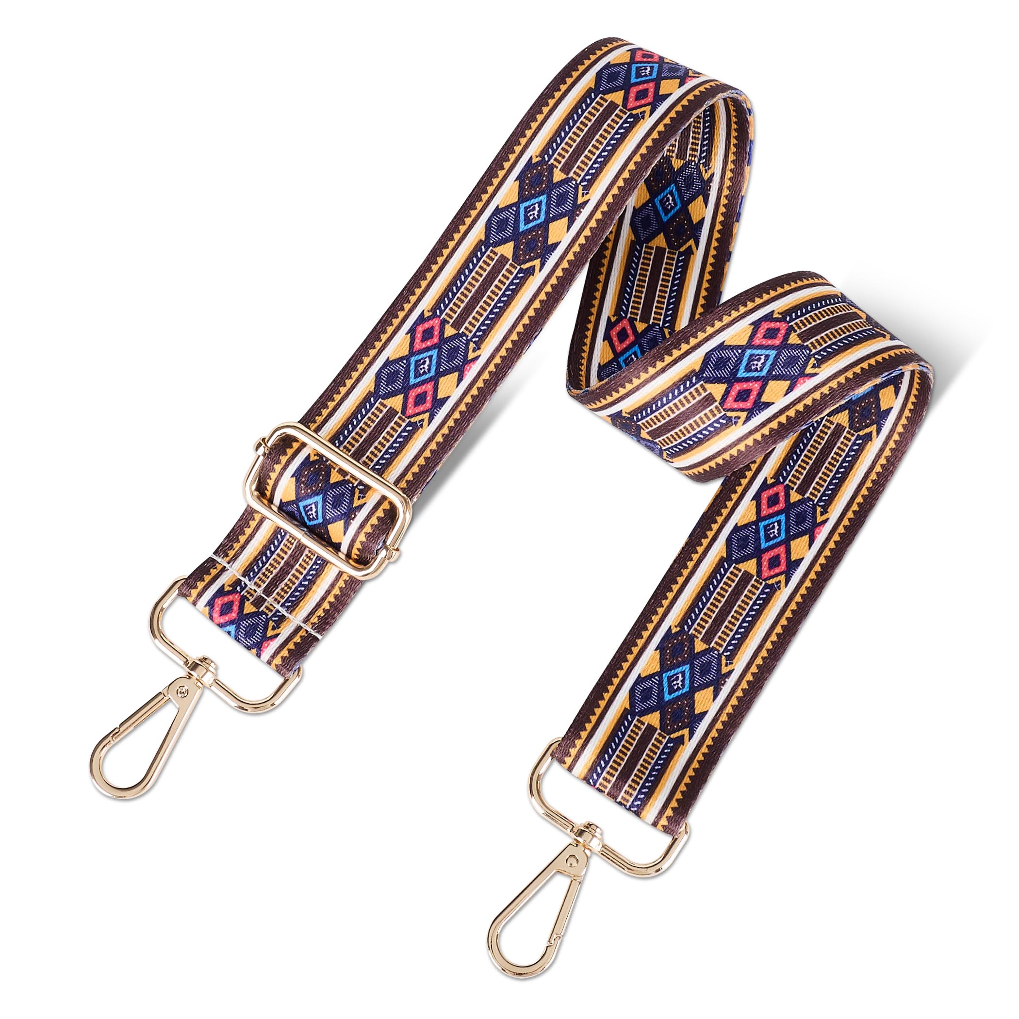 chushui Colorful Pattern Purse Strap, Wide Crossbody Bag Strap Replacement
