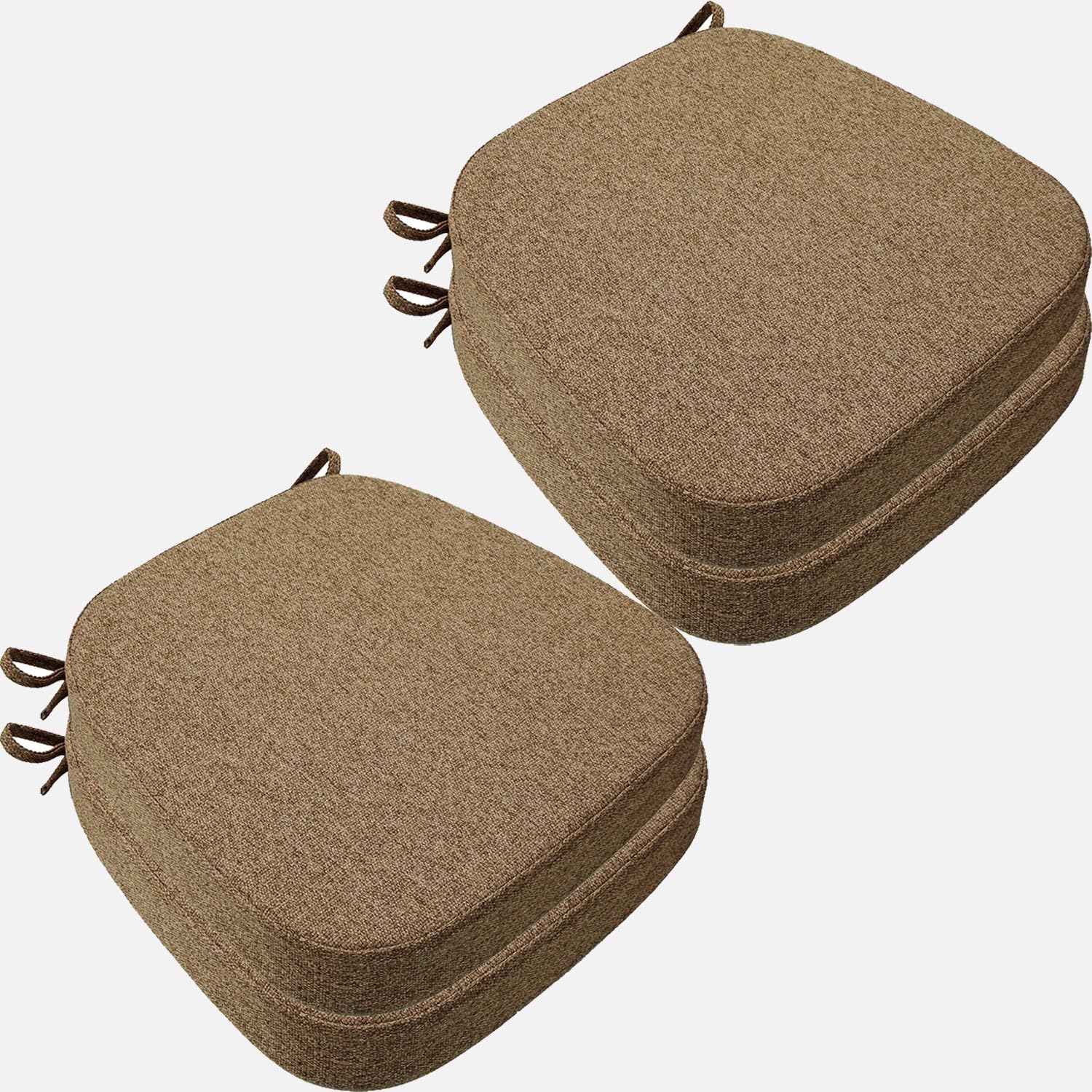 Coussin de siège d'extérieur 43x42 cm : lot de 4 pour chaise et terrasse