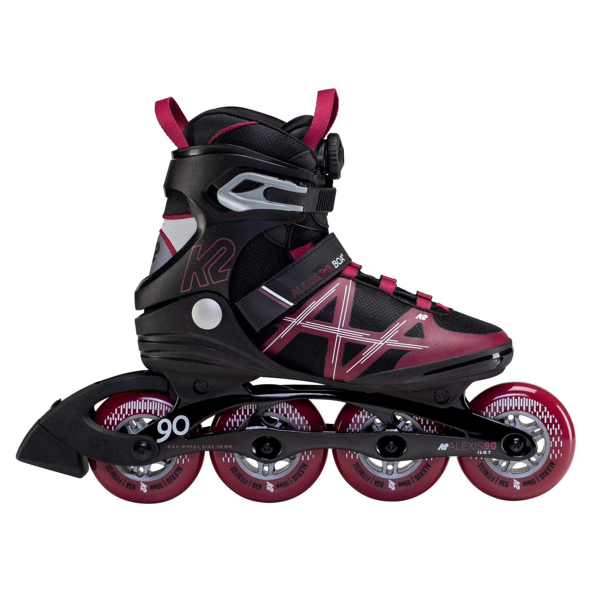 K2 Skate Alexis 90 BOA, Black_Burgundy, 7