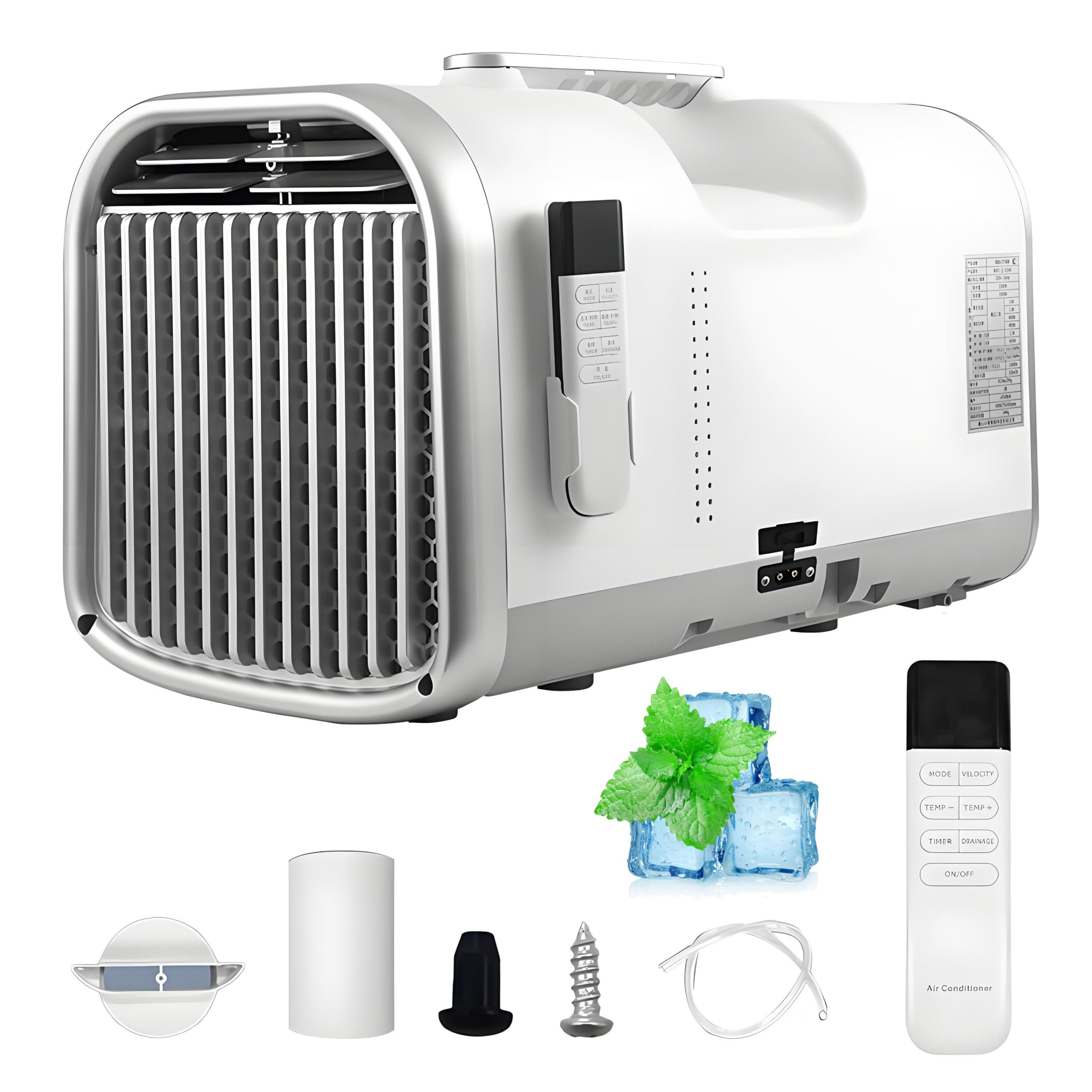 Gshshou Multicolor Mobile Air Conditioner Without Drainage, Portable Camping Air Conditioner,5100 Btu Mobile Unit For Tents, 1500W Rapid Cooling, 4 Modes, Ultra-Quiet, For Caravans, Vans, And Gardens V1