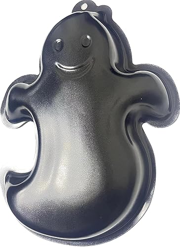 Miniatura 5 de Molde para pasteles con forma de fantasma, molde de aluminio para tartas, molde antiadherente negro para Halloween, cumpleaños y otras ocasiones