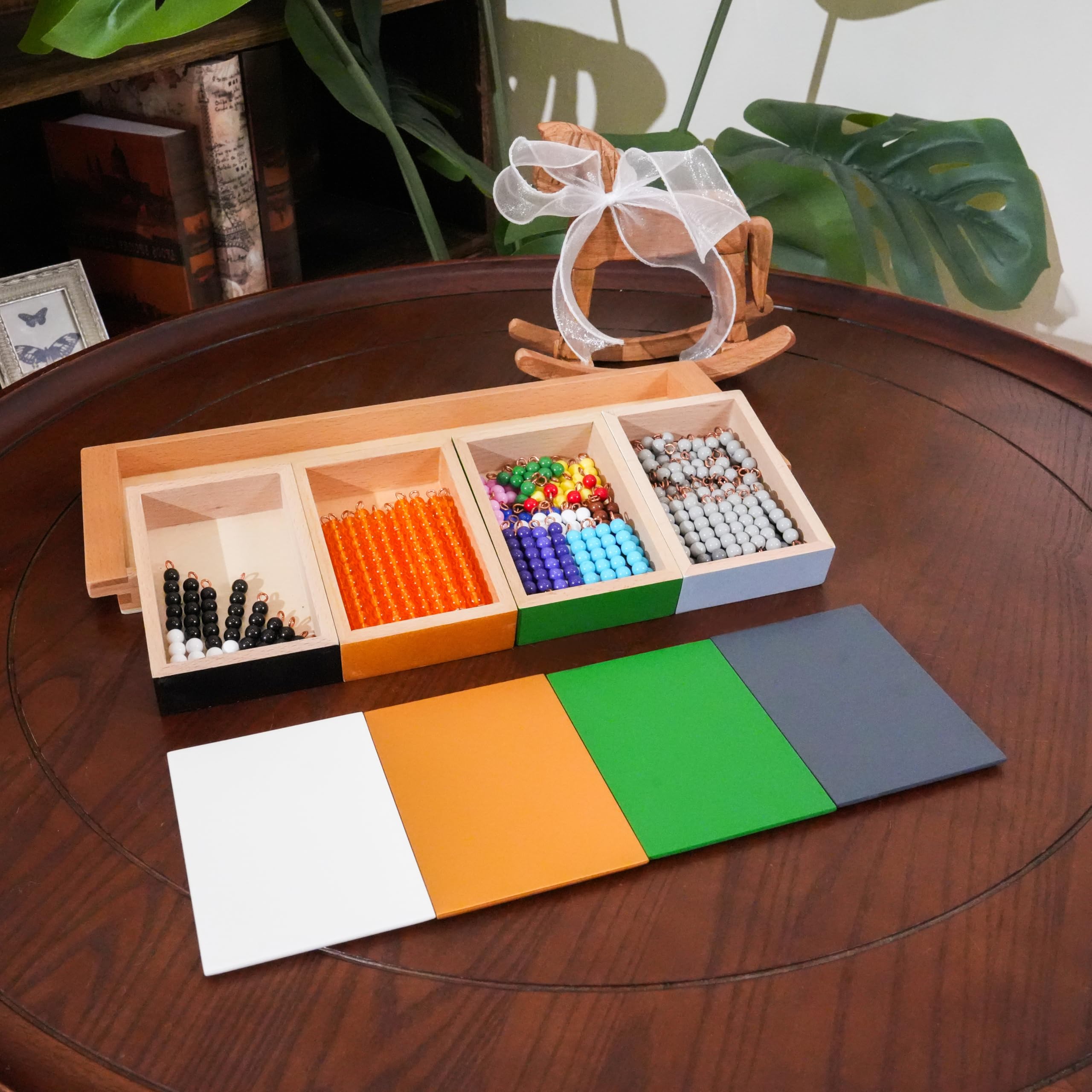 Montessori materiali matematici, giocattolo educativo in legno per numeri e calcoli, scuola materna e elementare, scuola domestica e aule a partire dai 3 anni (gioco di serpente Montessori di