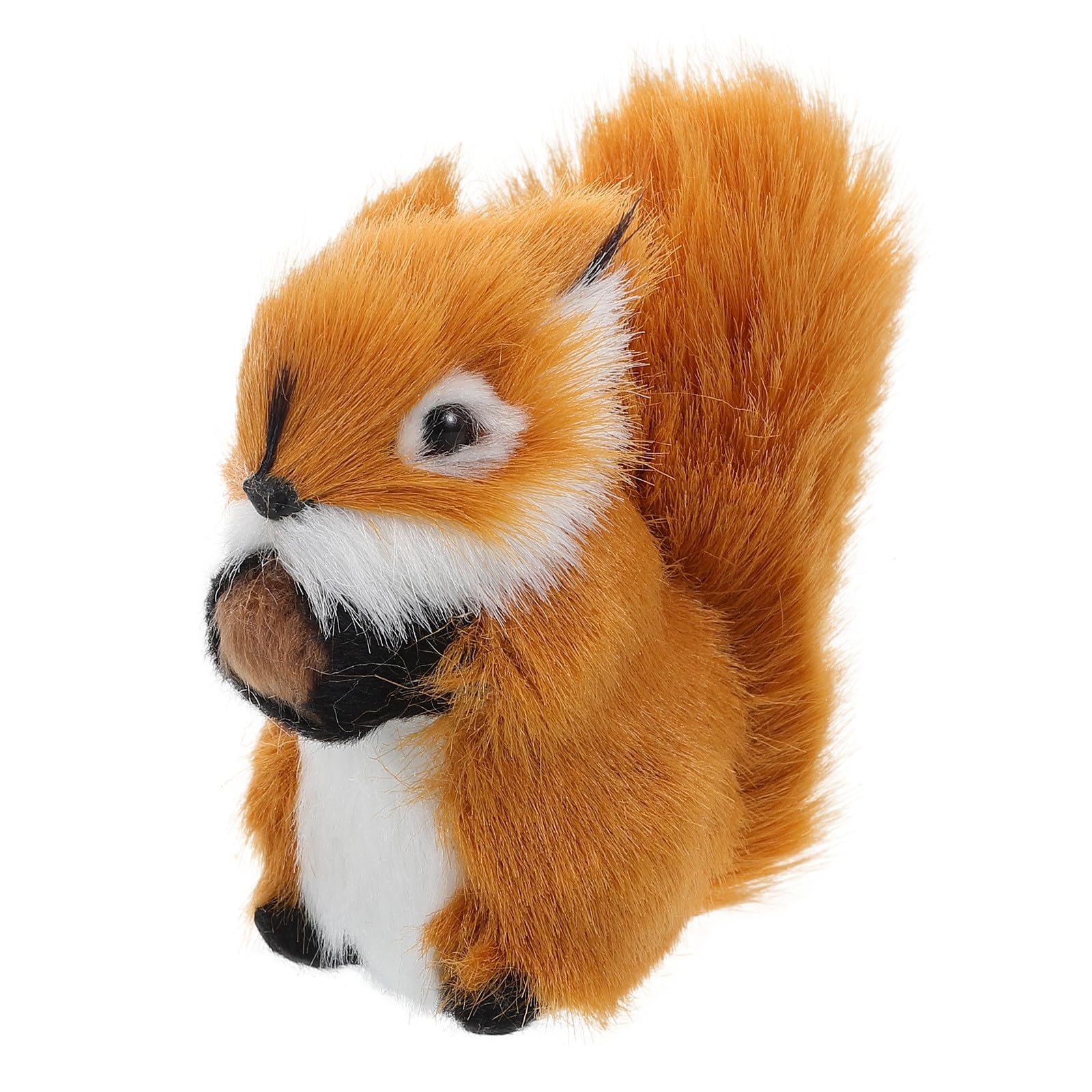 jojofuny Plush Animal Models Realistic Squirrel Plush Simulation Squirrel Decoration Furry Animal Statue Adorable Simulation