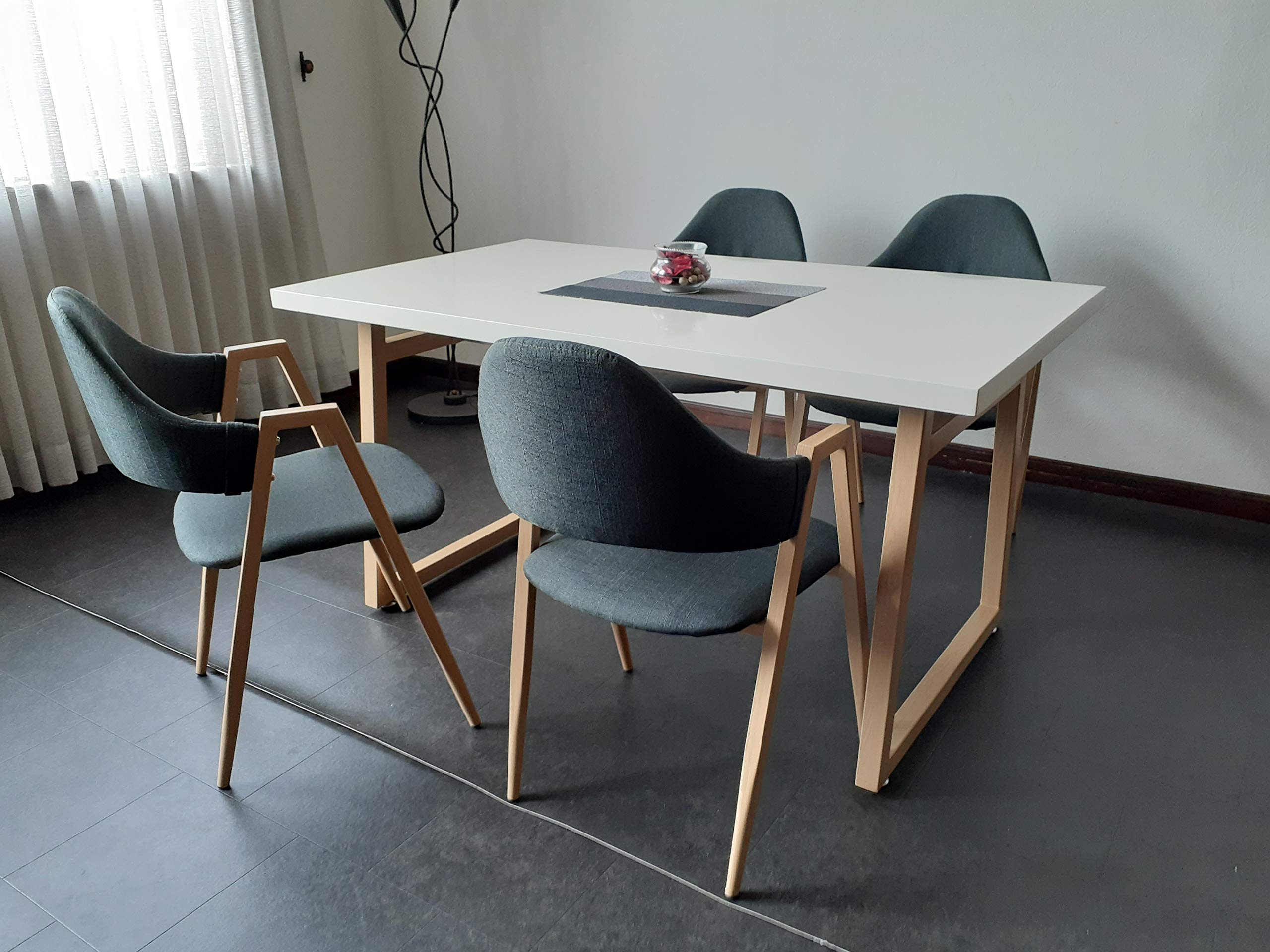 Amazon｜ダイニングテーブル テーブル 4人用 140cm幅 おしゃれ 北欧