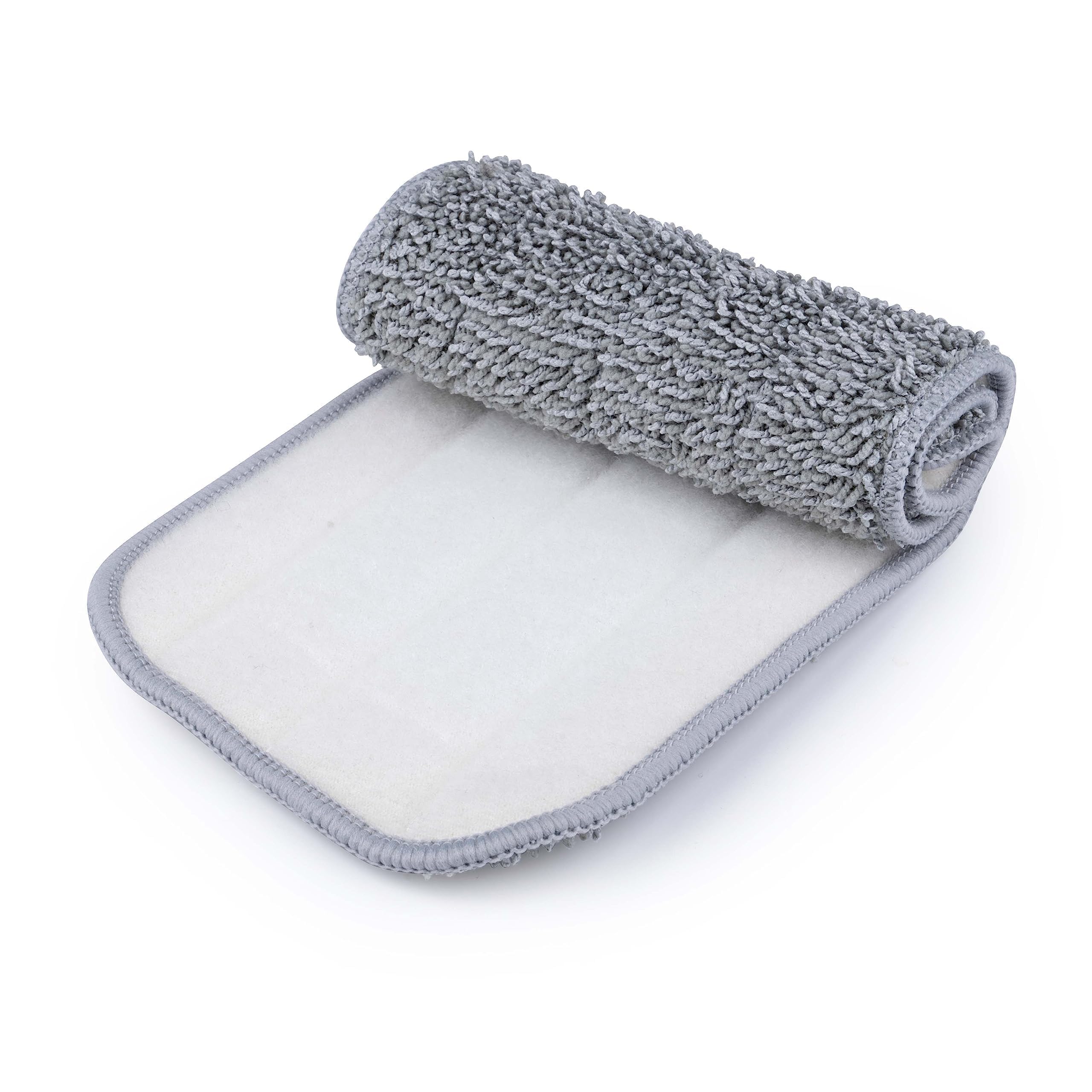 Dirt Devil Mop ze spryskiwaczem, obracany o 360°, w zestawie ze ściereczką do mopa, butelka do uzupełniania 640 ml, do użytku na mokro i na sucho, tworzywo sztuczne, kolor szary