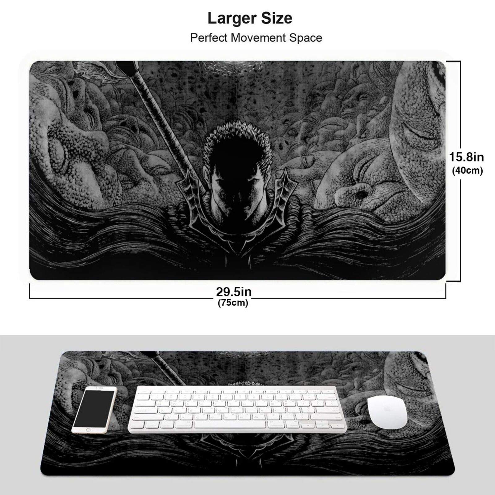 Tiger - Alfombrilla De Mouse Grande Extendida Para Teclado Y