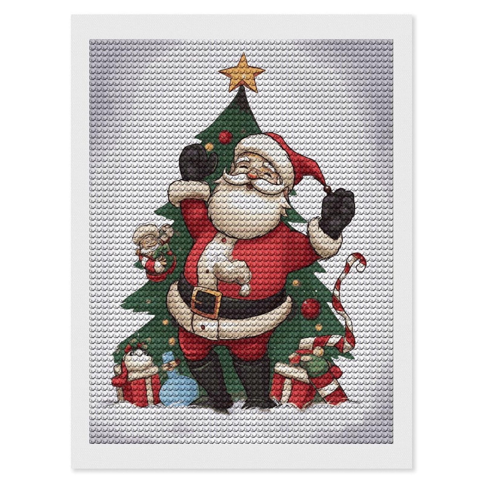 JTREHY Merry Christmas Diamond Art Kits Personalized DIY Round Diamond Painting Kits for Beginner Full Drill Diamonds Dots Paintings for Adults Gem Art Crafts Home Decor