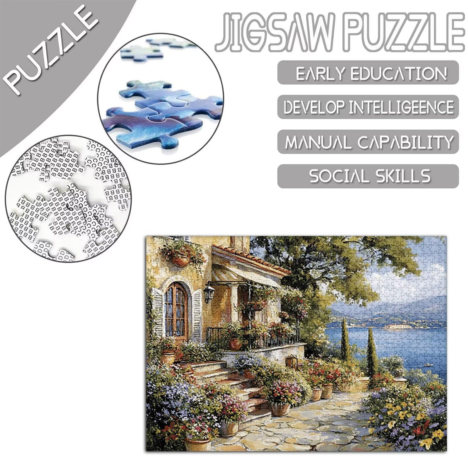 Krajobraz Puzzle 2000 sztuk duży rozmiar dla dorosłych, projekt kabiny z kompaktowym pudełkiem i plakatem, w zestawie do dekoracji ścian domu, prezent dla kobiet mężczyzn, drewno układanki 100 x 70 cm