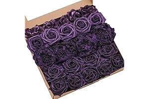 Mystifying Floral Fantasy: Ling's Moment Dark Purple Flower Ensemble for Enchanting Occasions