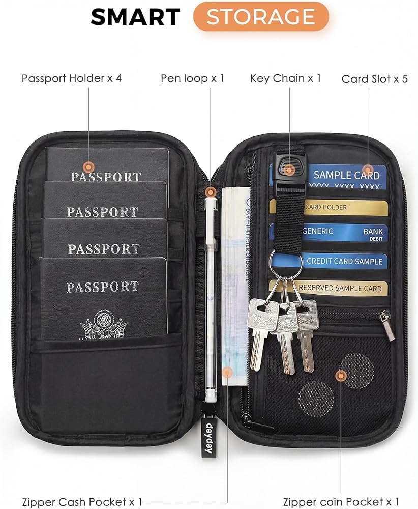 Amazon.com | P.travel Family Passport Holder RFID Blocking Travel
