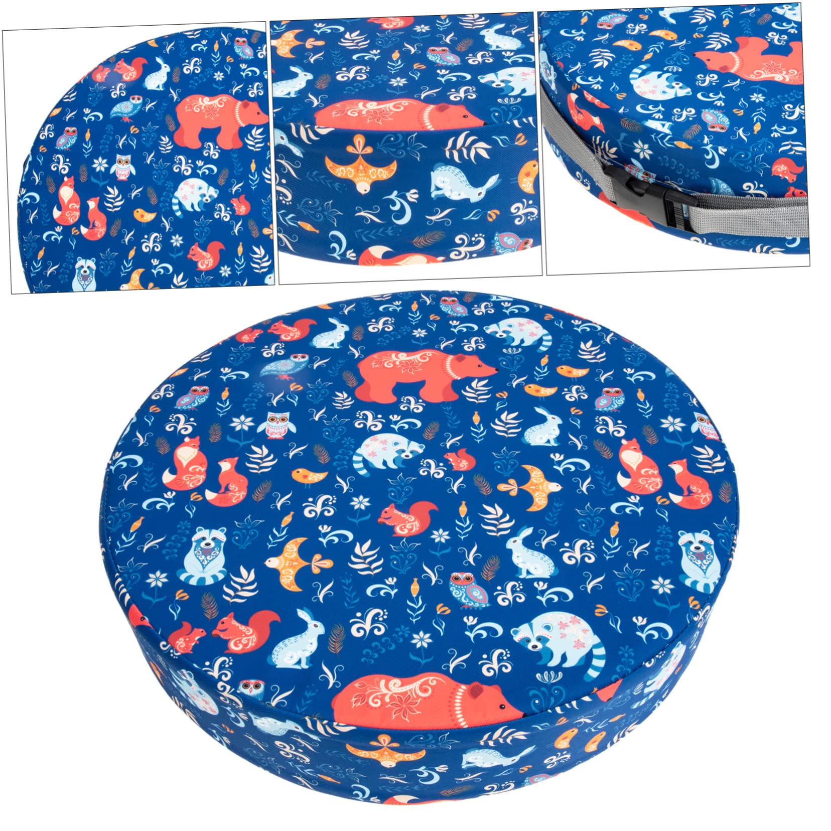 Gatuida Asiento Elevador Redondo para Niños Pequeños 34 Cm Diámetro X 8 Cm Grosor, Espuma de Alta Densidad, Tela Repelente al Agua, Silla Elevadora Portátil para Comedor Doméstico y Viaje