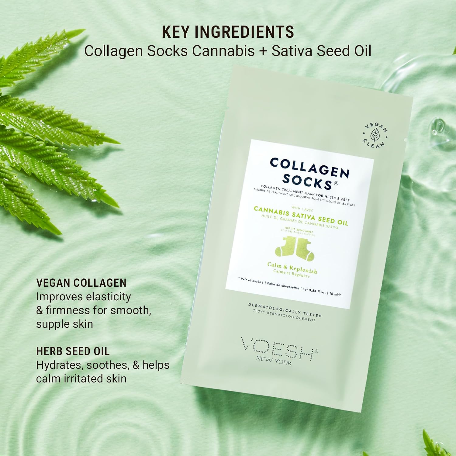 VOESH Collagen Socks, Collagen Socks for Dry Feet, Variety 5 Pack, Cracked Heel Repair, Moisturizing Socks, Spa Pedicure Treatment, Spa Socks, Foot Peel Masks, Vegan
