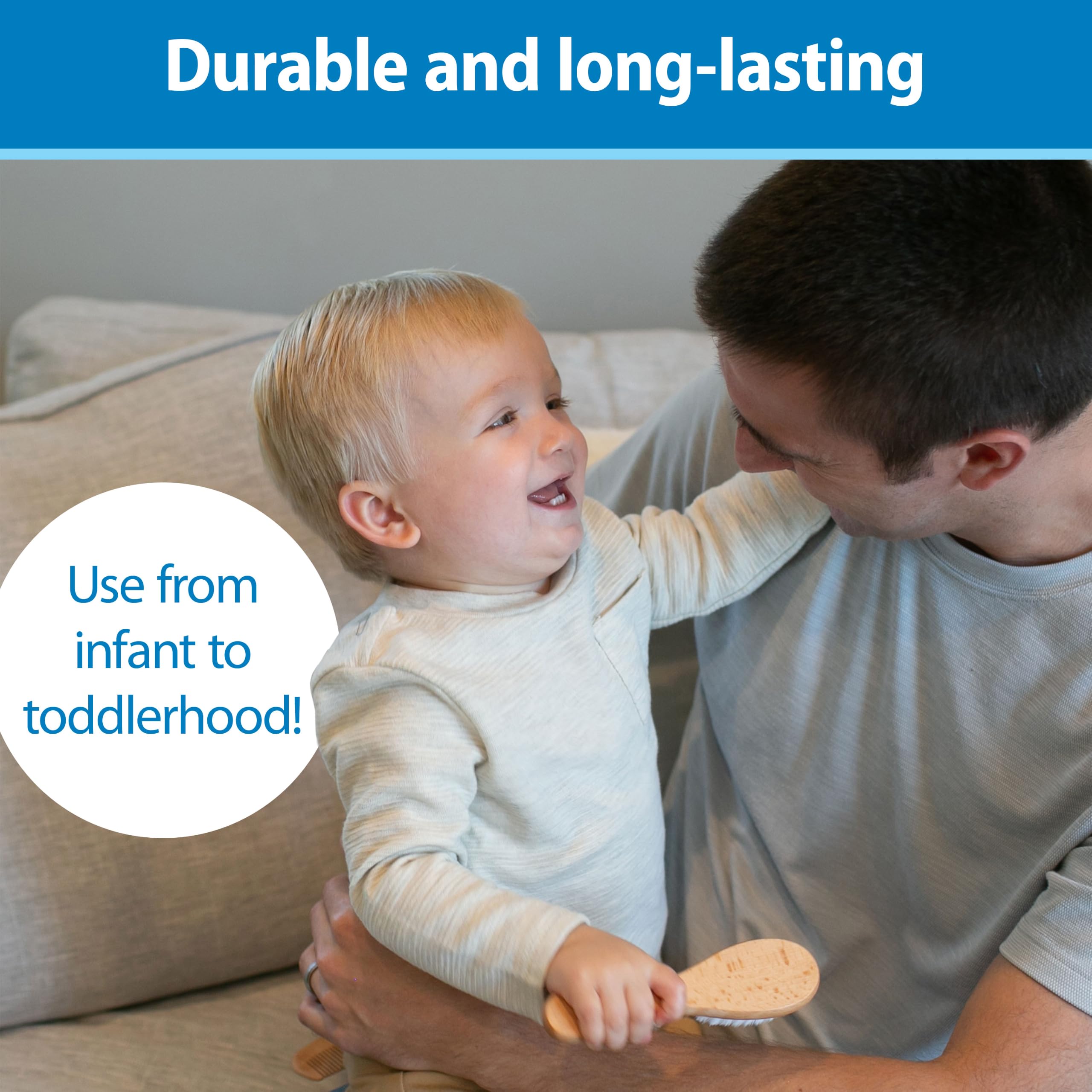 Dr. Brown's Soft and Safe Baby Brush + Comb view 7