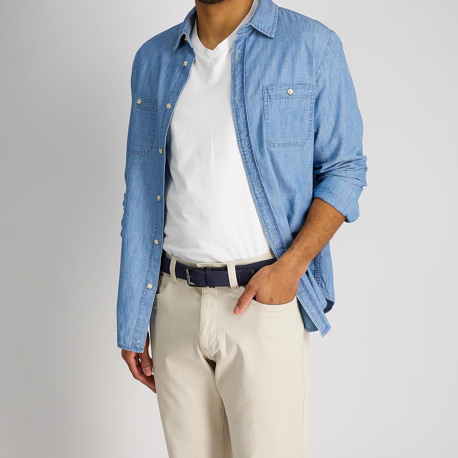 Cole Haan Men's Fully Adjustable Stretch Fabric Casual Belt - Image 6