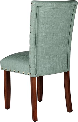 Miniatura 5 de HomePop Classic Parsons - Juego de 2 sillas de comedor, color verde espuma marina