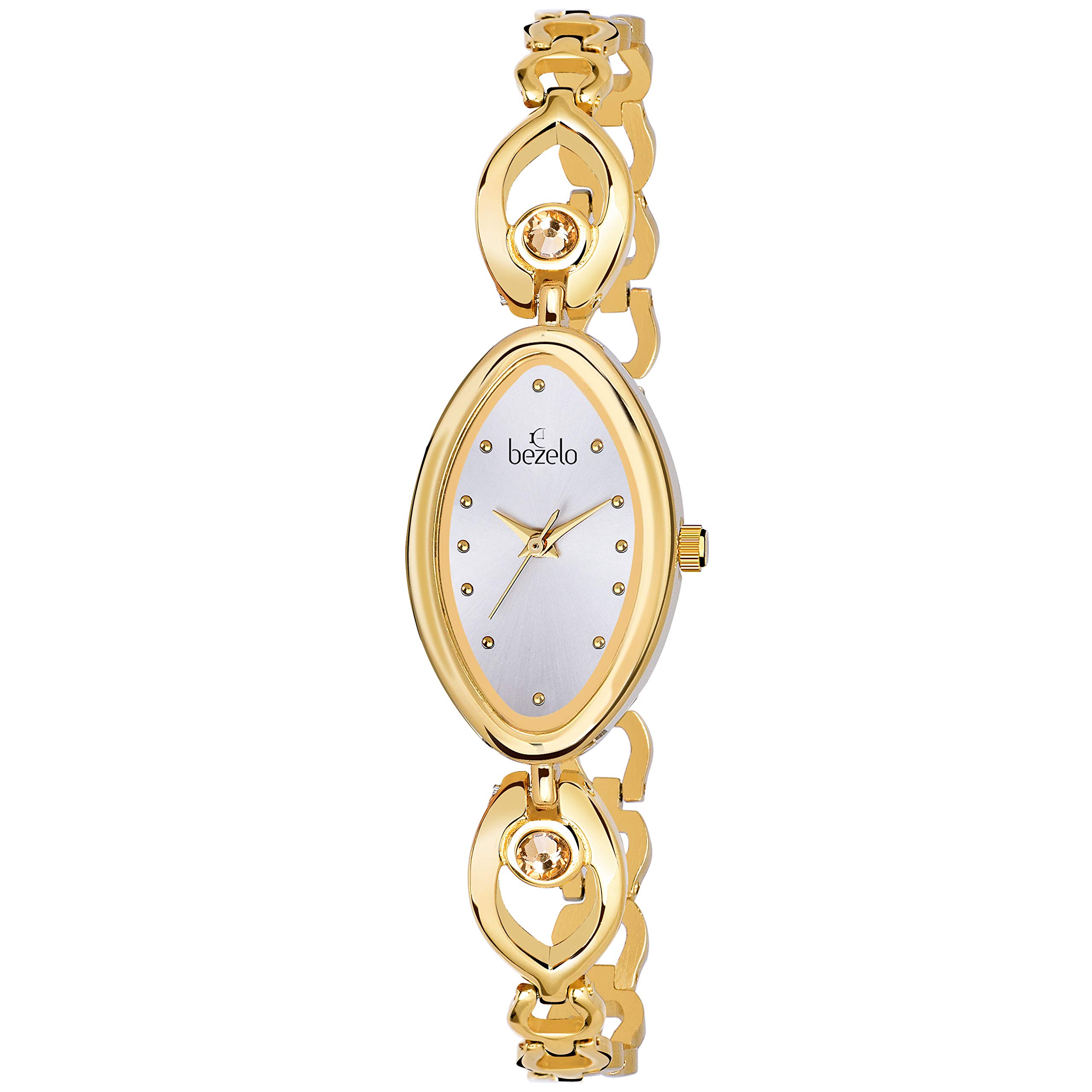 BEZELO Analogue Womens Watch(Silver Dial Gold Colored Strap)-BZL-LC-T-15622-B (B07Y7XV7Z5) Amazon Price History, Amazon Price Tracker