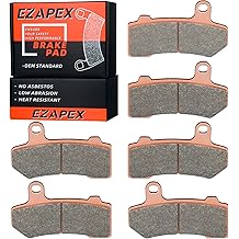 Brake Pads Front and Rear Compatible with Harley Davidson Road Glide 2008-2021 Street Glide 2008-2022 Ultra Classic Electra Glide Sintered Copper 3 sets 41854-08