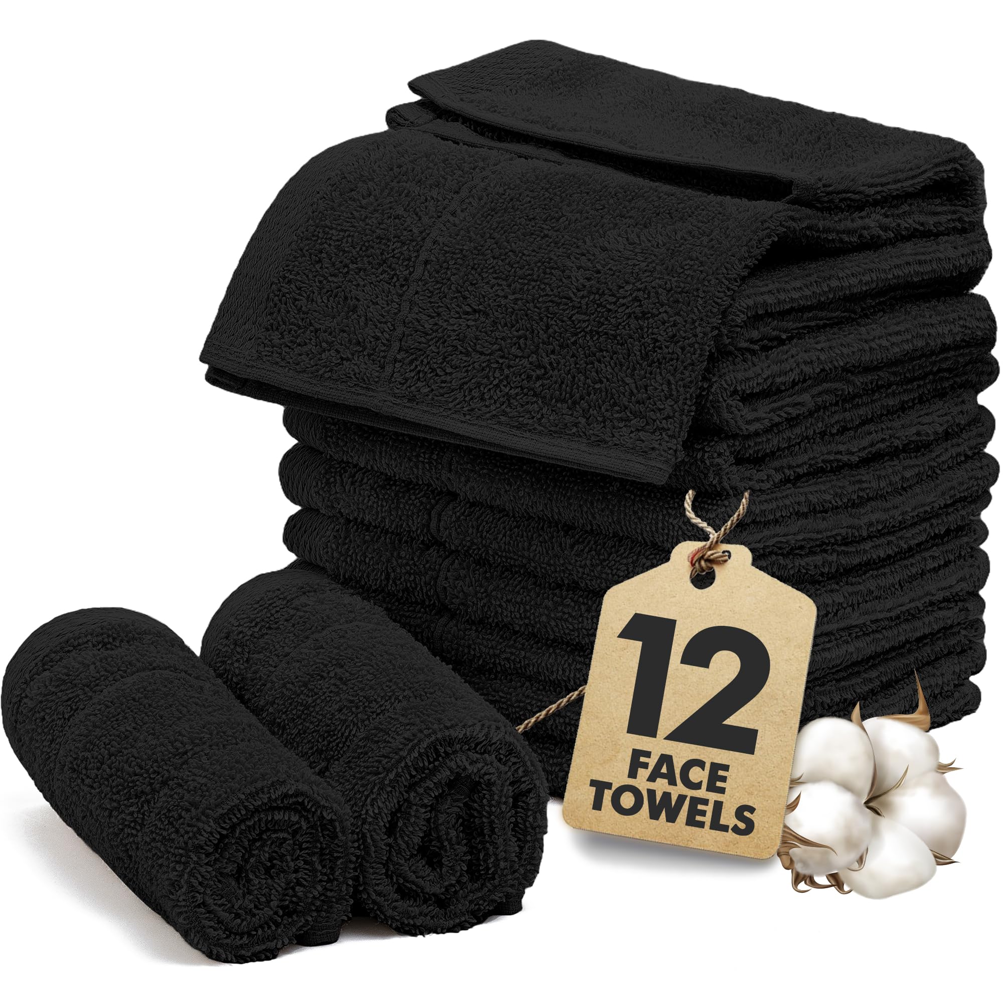 PHOGARY Manopola da bagno Guanti Spugna, Panni Flanella Microfibra Asciugamani panno struccante viso, Asciugamani Bagno Viso e Bidet per bimbo anziani,10 Pz,15×21cm,10Colori