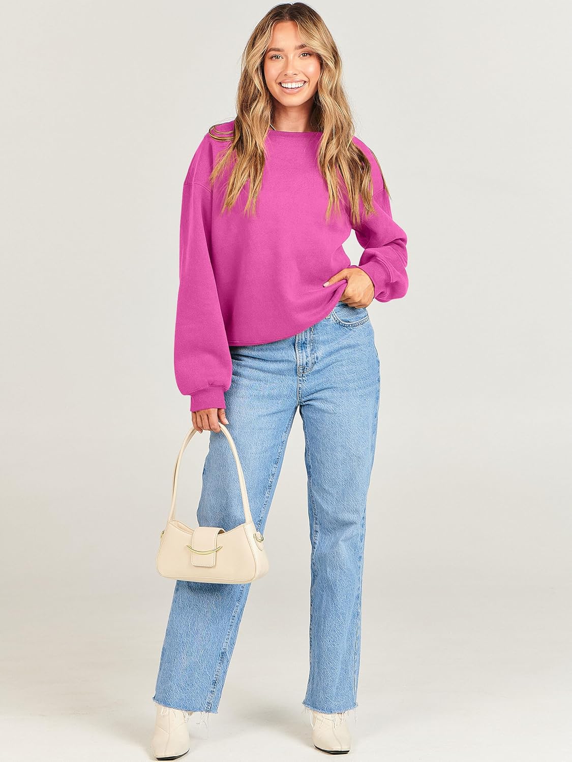 ANRABESS Womens Sweatshirts Crewneck Fleece Oversized Pullover Sweater Spring Winter Cute Tops Teen Girls Preppy Clothes 2026 - Image 9