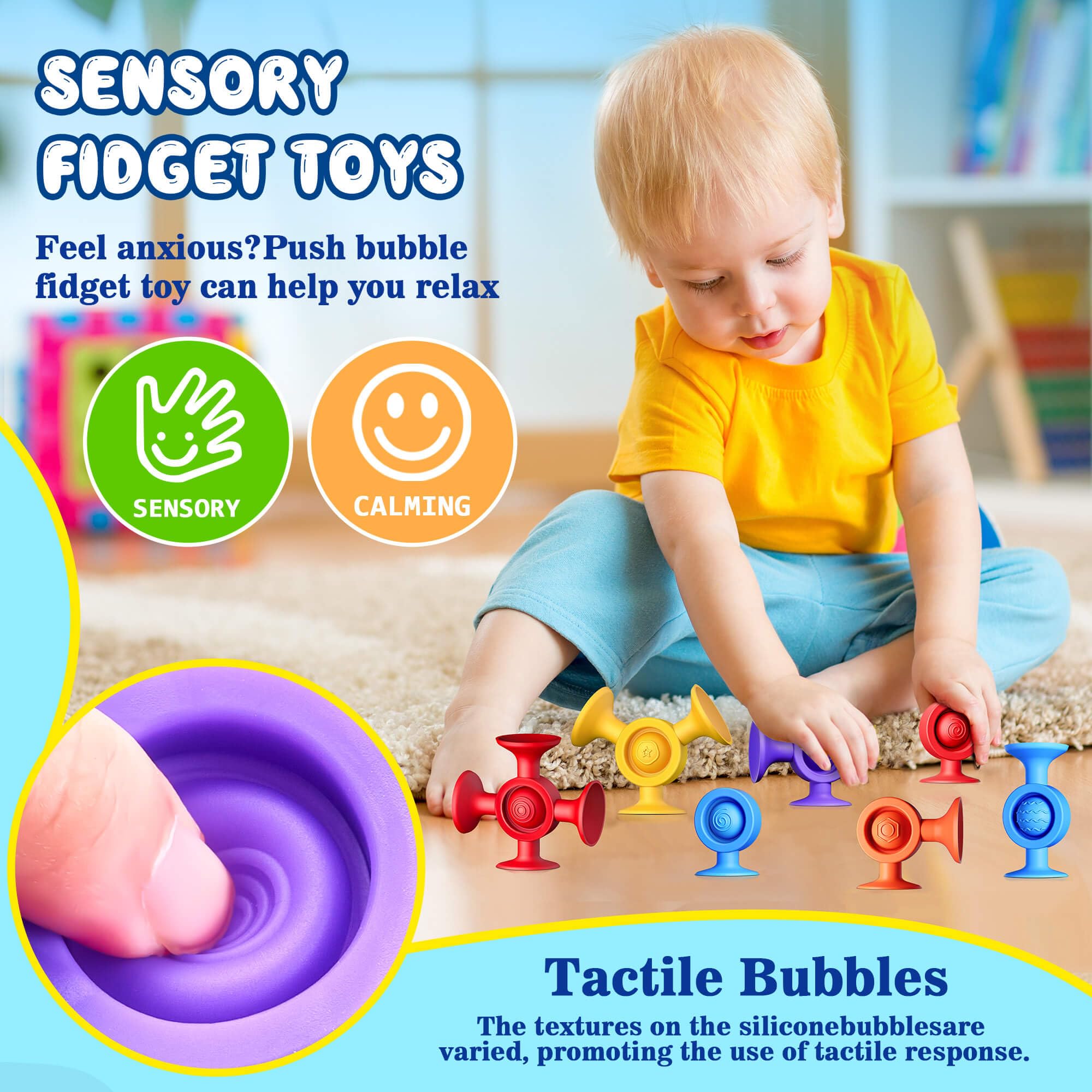 Juguetes de baño para bebés, juguetes de baño para niños a partir de 3 años, juguetes de ventosa, juguetes sensoriales para la tina, juguetes de bañera sin moho, juguetes de viaje, juguetes de Navidad 2