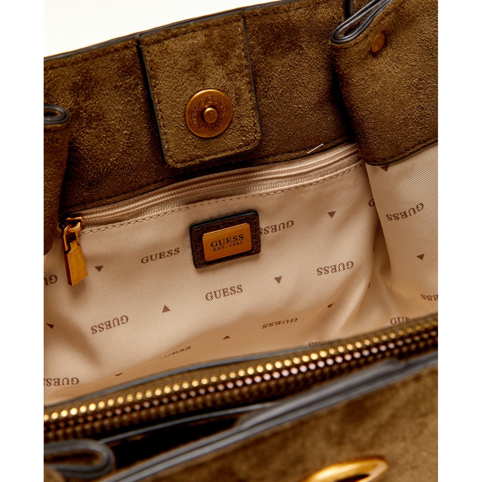 GUESS bolso bandolera bolso de hombro Allegra Girlfriend Satchel Olive verde oliva