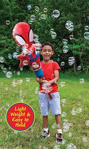 Miniatura 2 de Spider-Man - Máquina de burbujas para globos  Exclusiva máquina de burbujas inflable para niños  Incluye un soporte y una solución de burbujas