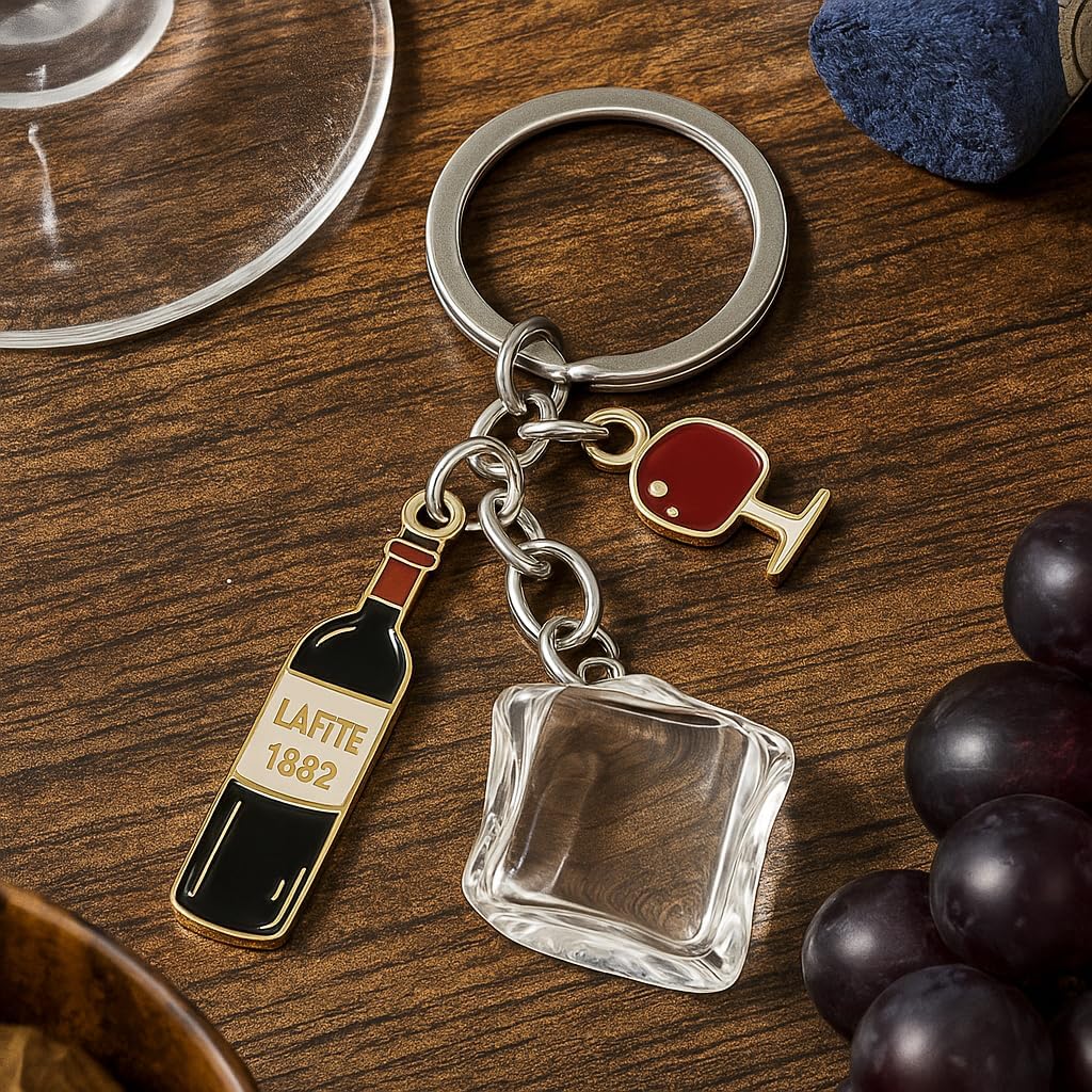 Wine Keychain, Drink Keychains Bag Charms for Women image 2