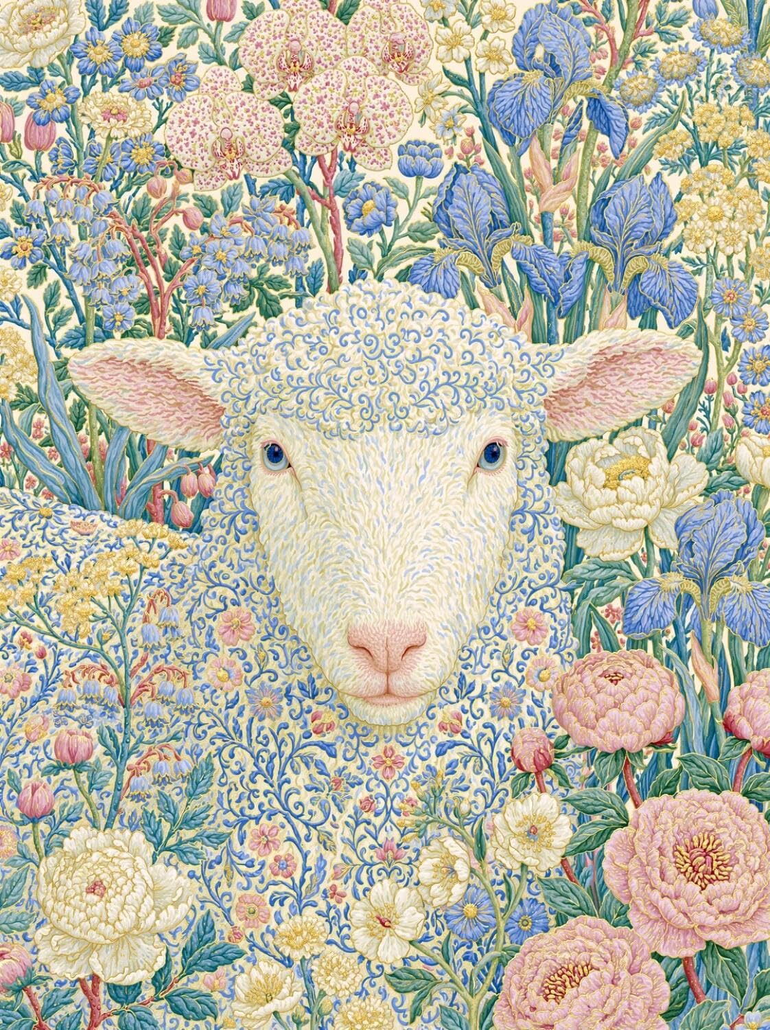 AxiangziK DIY Cross Stitch Kit Fantasy Sheep 11CT 40x50cm