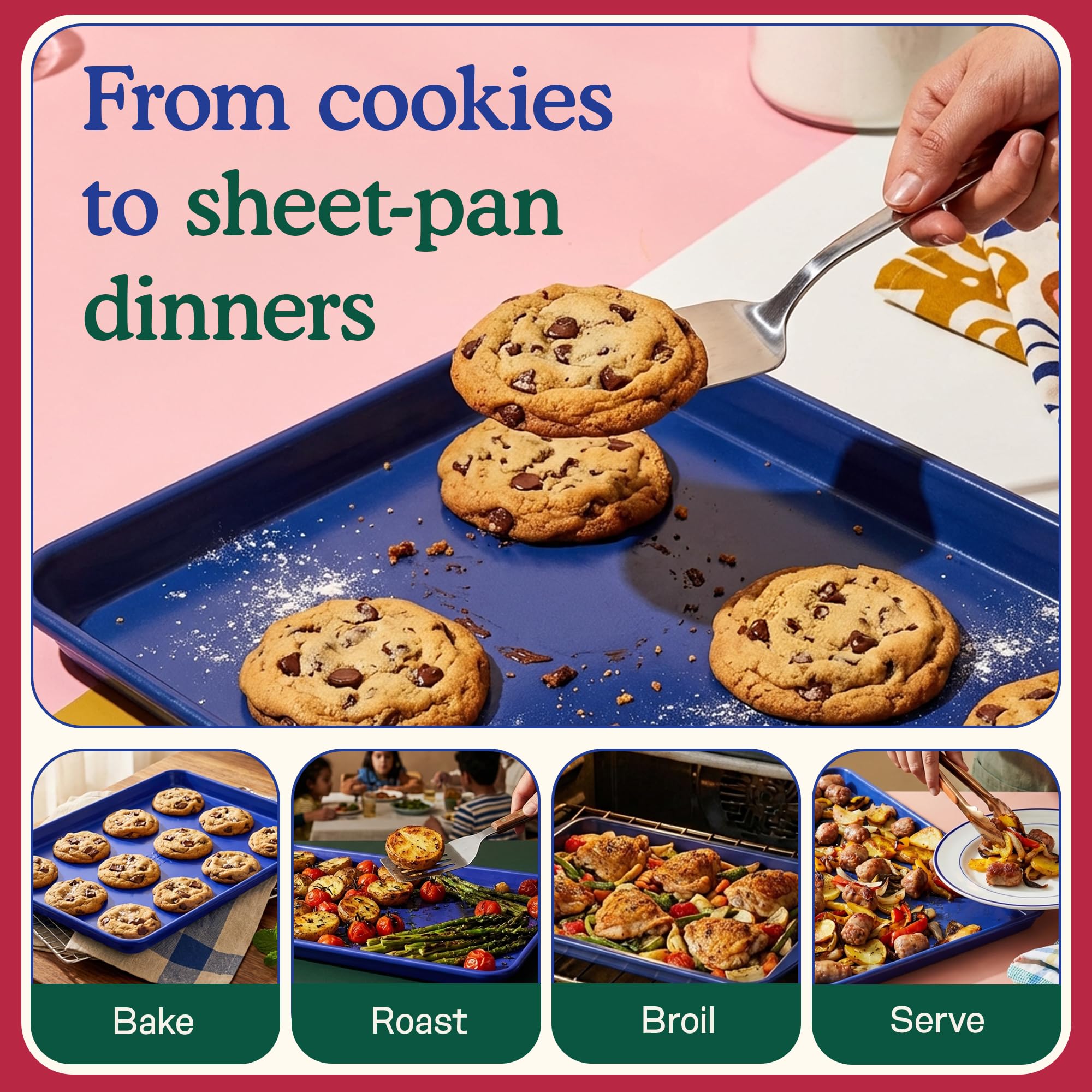 Great Jones Holy Sheet Pan (Blueberry) | Nonstick, Half-Sheet Pan