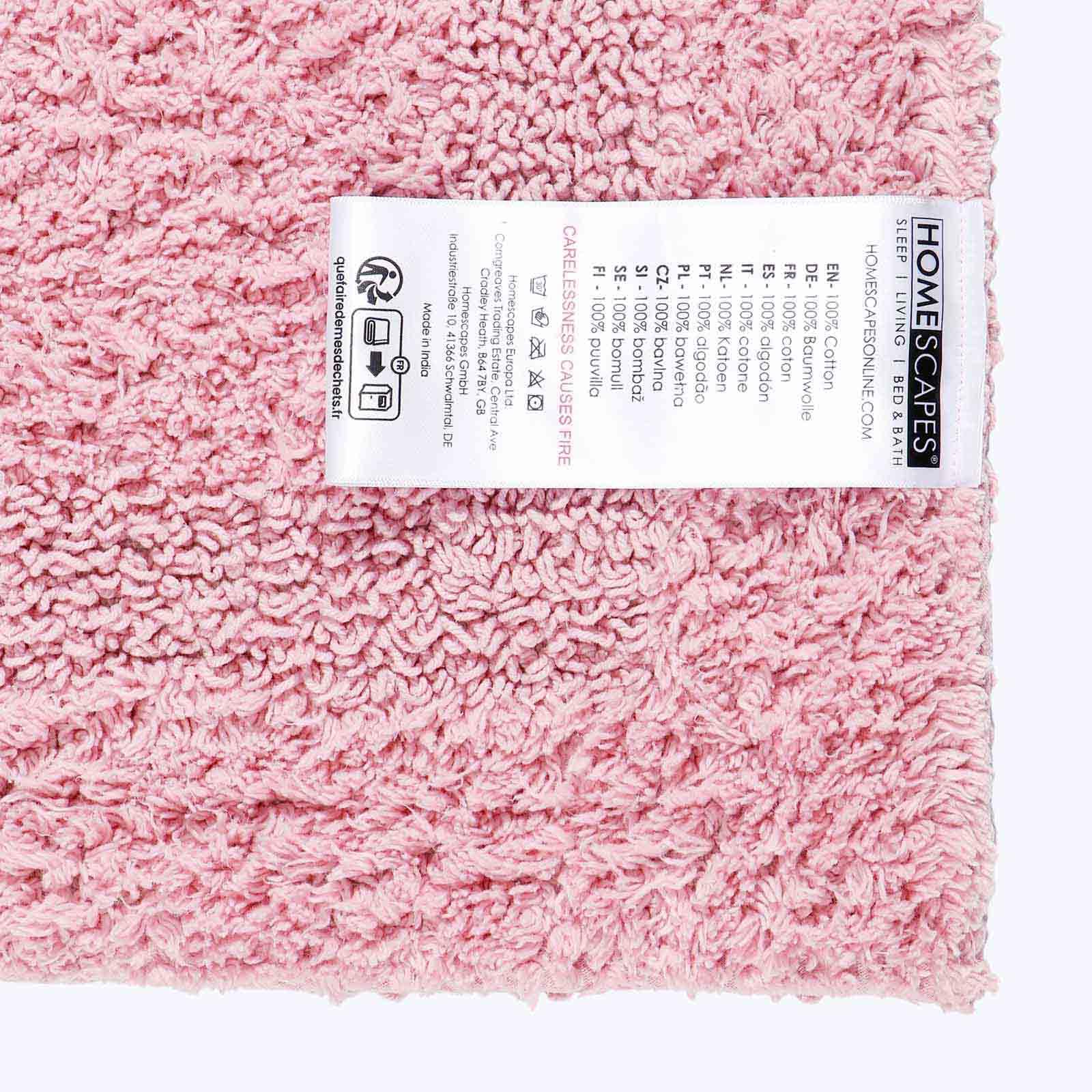 Homescapes badmat crème, 50 x 80 cm - badmat geometrisch patroon