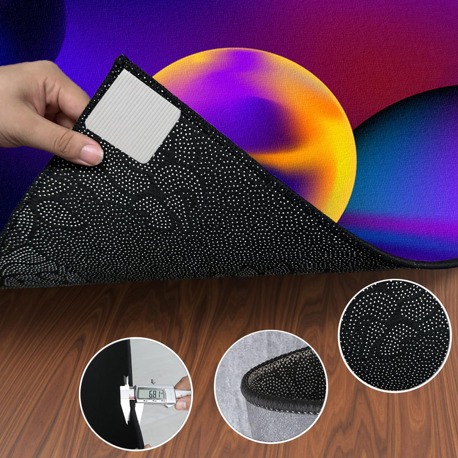 Tappeto Professionale per Batteria e Strumenti a Percussione Elettronici per Grancassa Rullante e Altri Strumenti 230 x 200 cm Tappeto per Batteria Insonorizzato Tappeti Rettangolari Antiscivolo