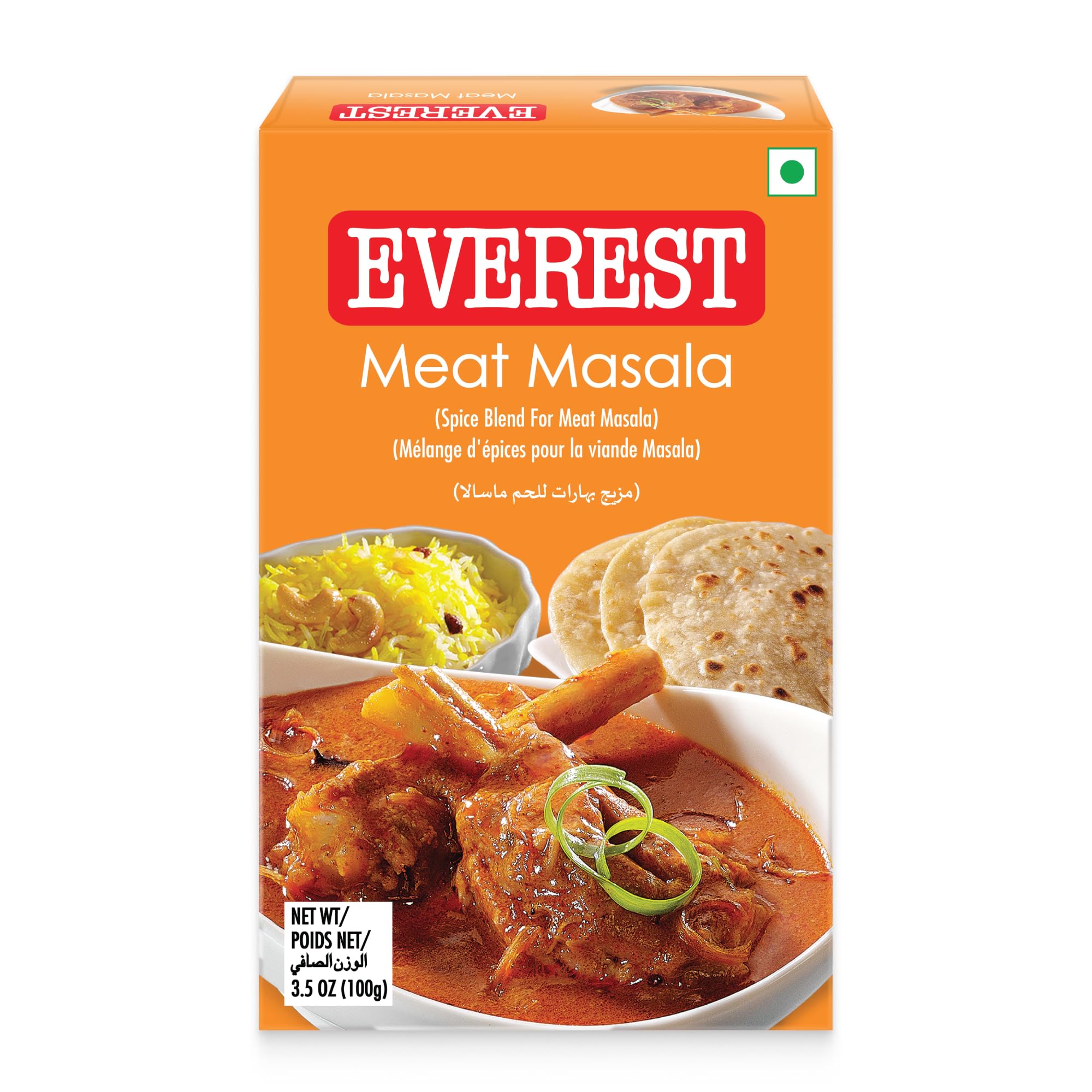 Everest Meat Masala - 100g | Black Pepper–Coriander–Chilli Blend for Rich, Aromatic Meat Curries & Gravies | Hot, Dark Tan Meat Masala Powder for Mutton.