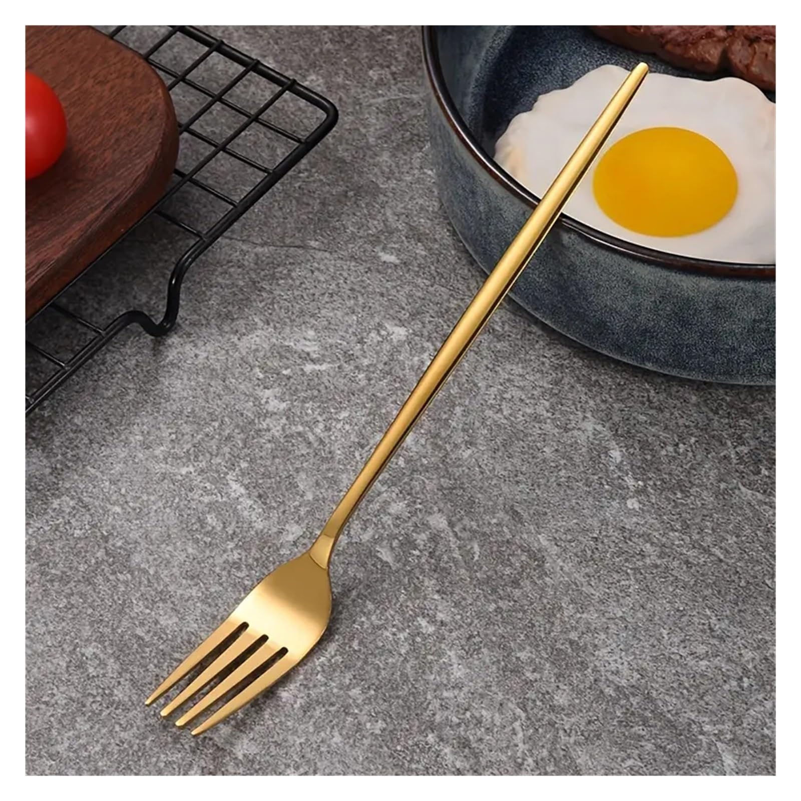 Tenedor de cena de acero inoxidable, cuberteria de mesa multiuso