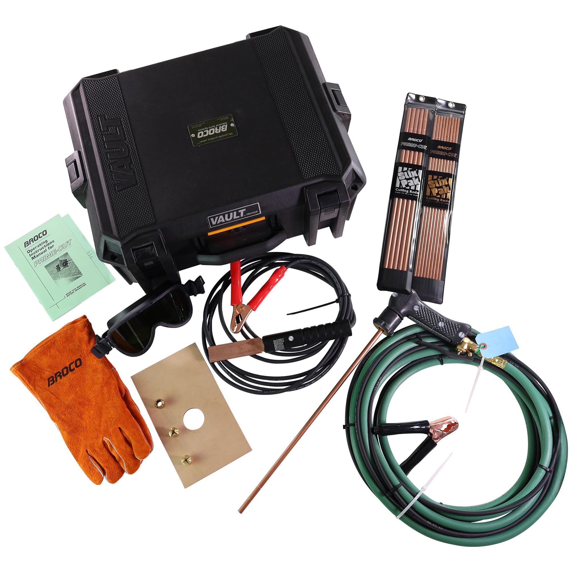 Industrial A-20 Exothermic Portable Cutting Torch Kit - Only Needs Oxygen, Safety Gear Included