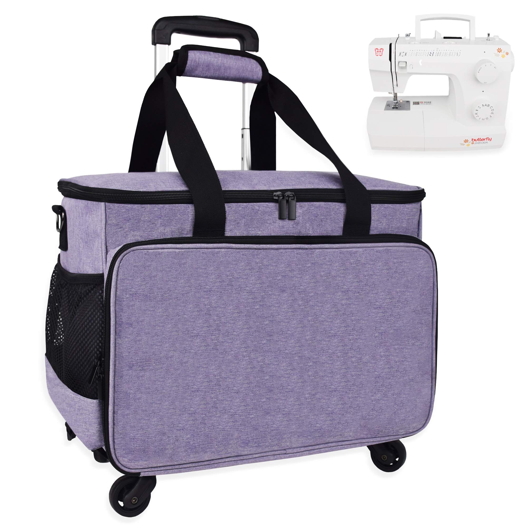 Buy Sewing Machine Carrying Case, Collapsible Trolley Bag with Wheels