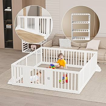 ペピィ組み換えできるフェンスS10枚セット Amazon.co.jp: enne. ベビーサークル 折りたたみ ベビーゲート