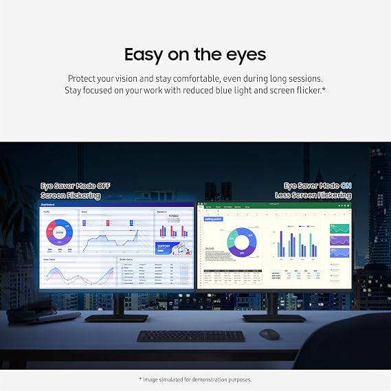 Samsung 22 (S40GD) Borderless Business Monitor with IPS Panel, 100Hz Refresh Rate, Eye Saver Mode, Ergonomic Design, Game Picture Mode, LS22D402GANXGO