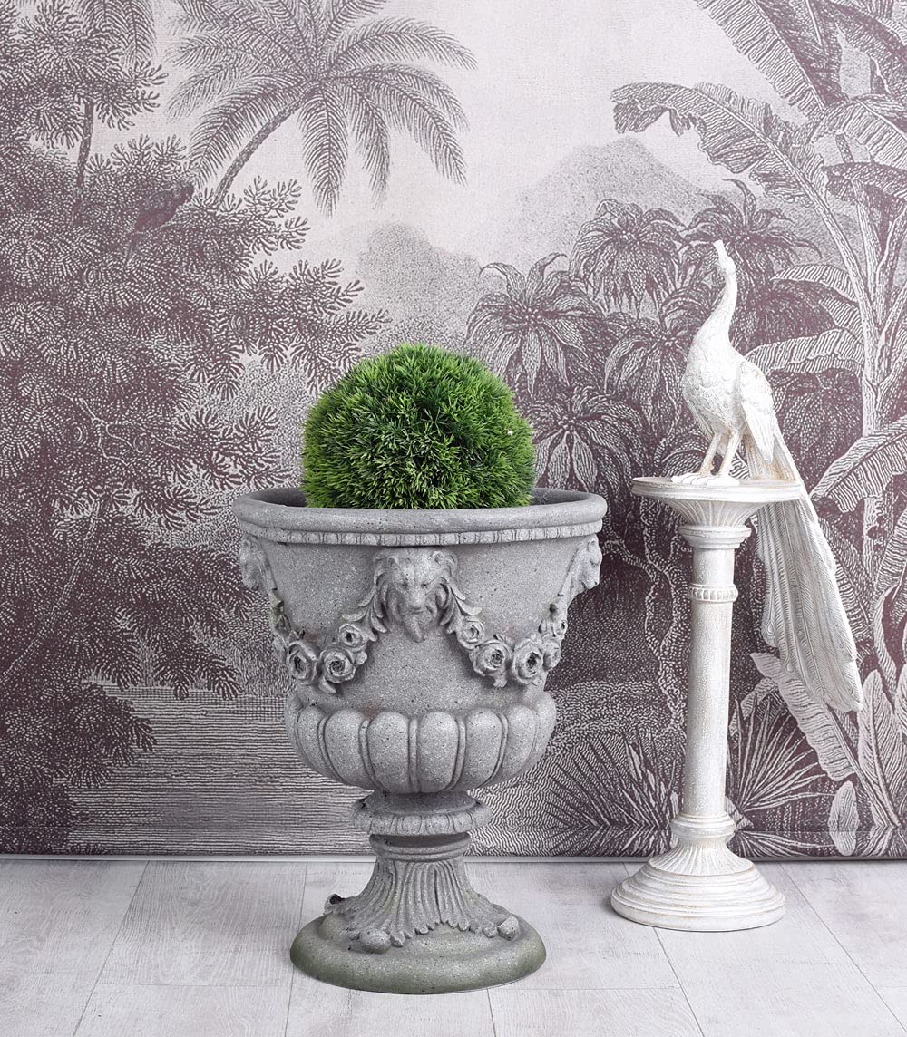 Pflanzkübel Barock Blumenkübel Antik Blumentopf Löwenköpfe Gartenamphore 50cm lup035 Palazzo Exklusiv