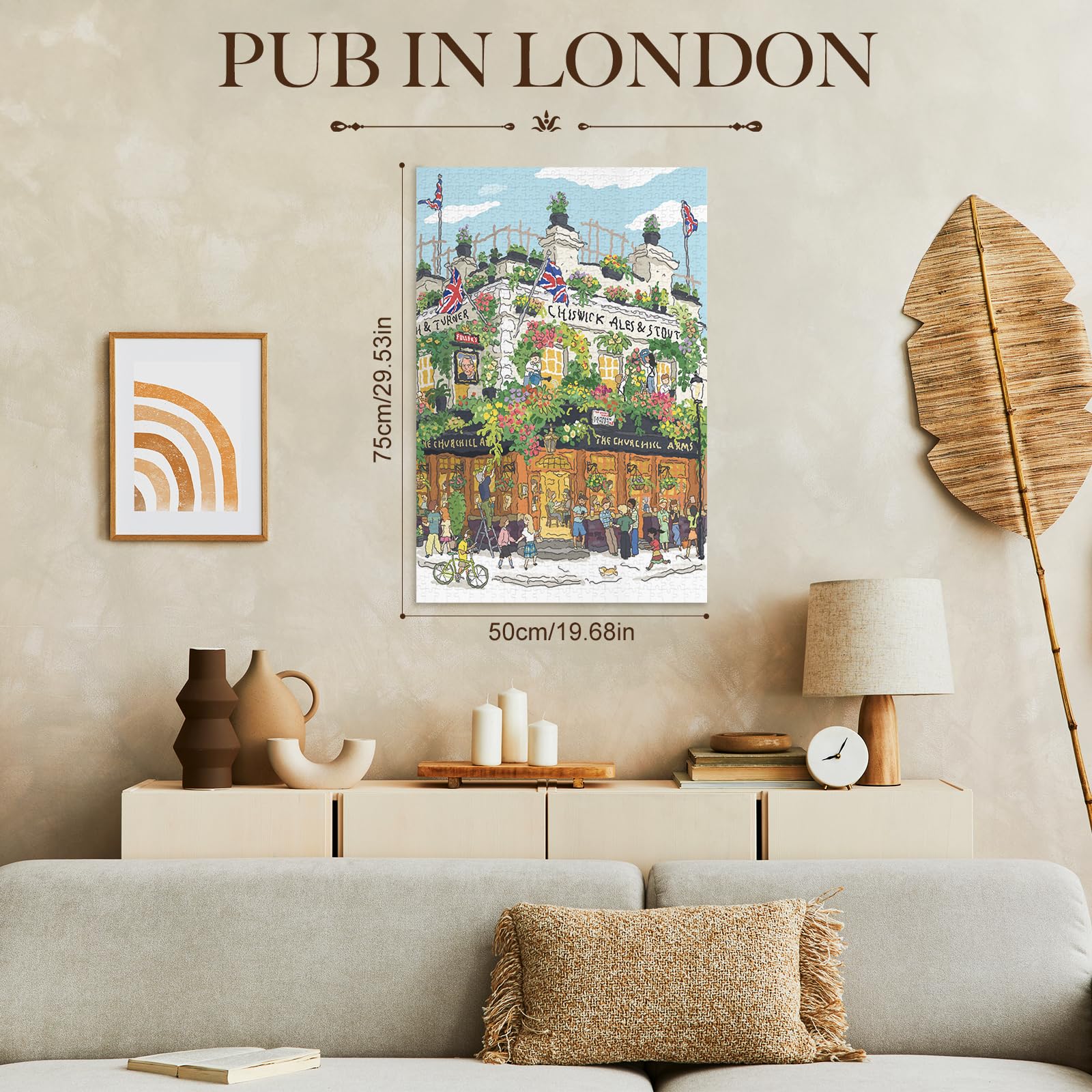 ROWOOD Puzzle da 1000 pezzi per adulti bambini, gioco impegnativo, giocattolo educativo, puzzle regali per donne uomini, pub a Londra