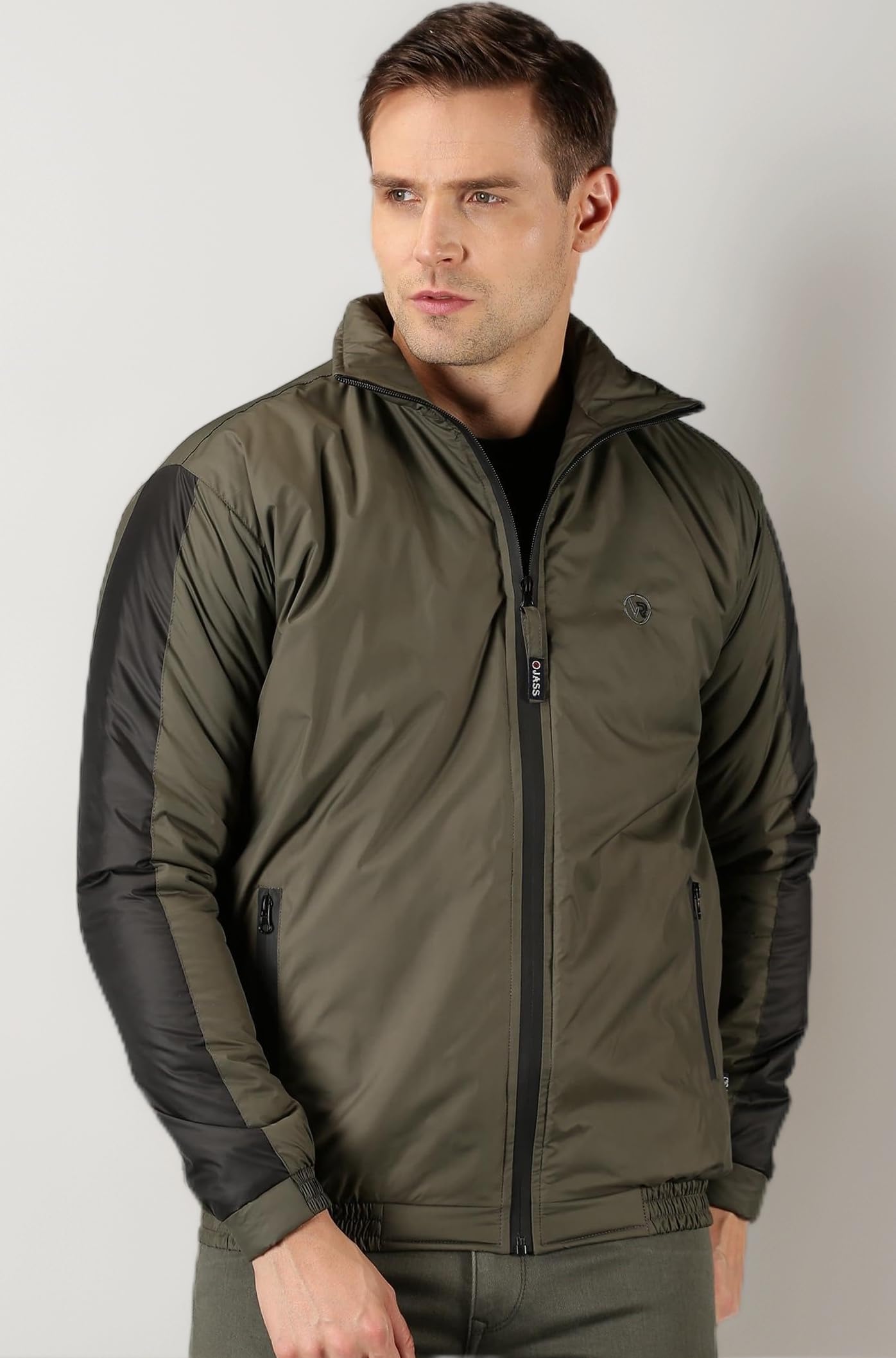 Men's Polyester Standard Length Bomber Jacket(VROBJF-SL)