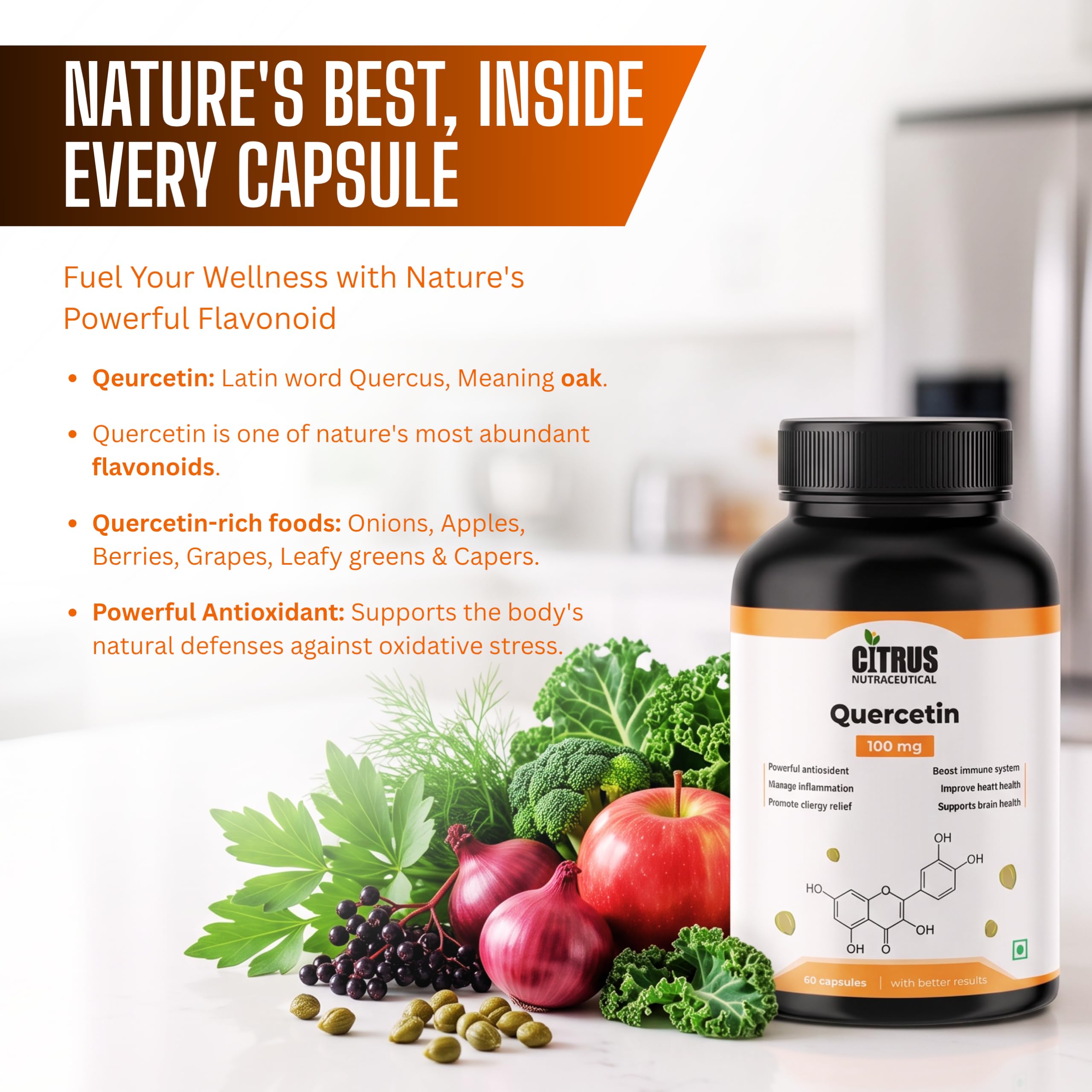 CITRUS NUTRACEUTICAL Quercetin 100mg Capsules 4