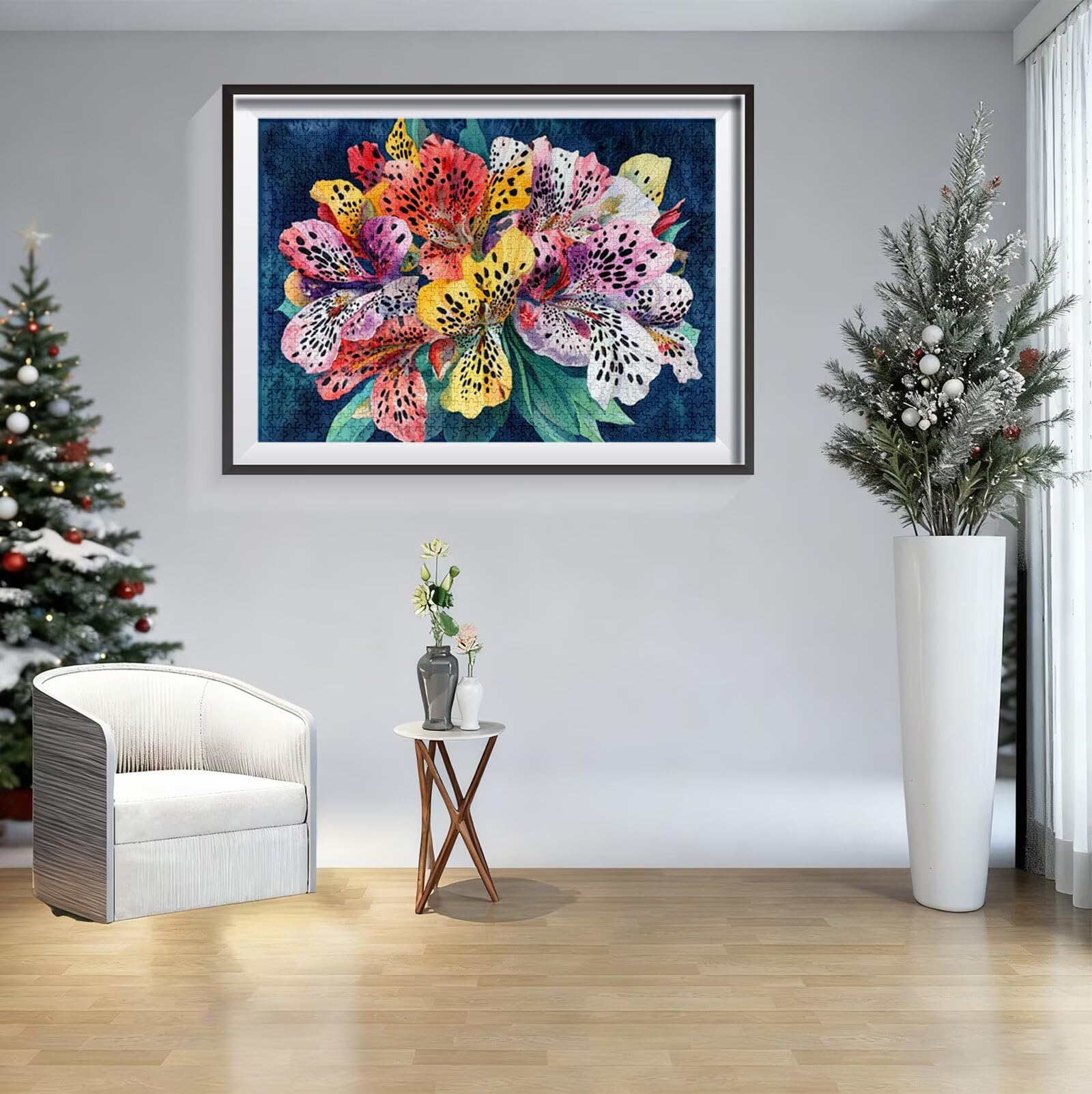 Puzzle 4000 Pièces Couleur, Puzzle 4000 Pièces Adultes et Enfants, Puzzles Bois avec Une Boîte d'emballage Exquise, Jeu Éducatif Puzzles Fleur, Noël Decoration Maison, Cadeau Femme, Cadeau Homme H-46