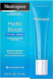 Neutrogena Hydro Boost Eye Cream, Under-Eye Moisturizer with Hyaluronic Acid, Fragrance Free and Non-Comedogenic, 0.5 Oz