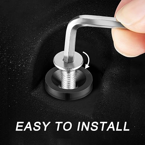 Miniatura 9 de TOMALL Juego de 20 tornillos de aluminio para guardabarros, arandela de parachoques de motor, accesorios de tornillos de perno M6 (morado)