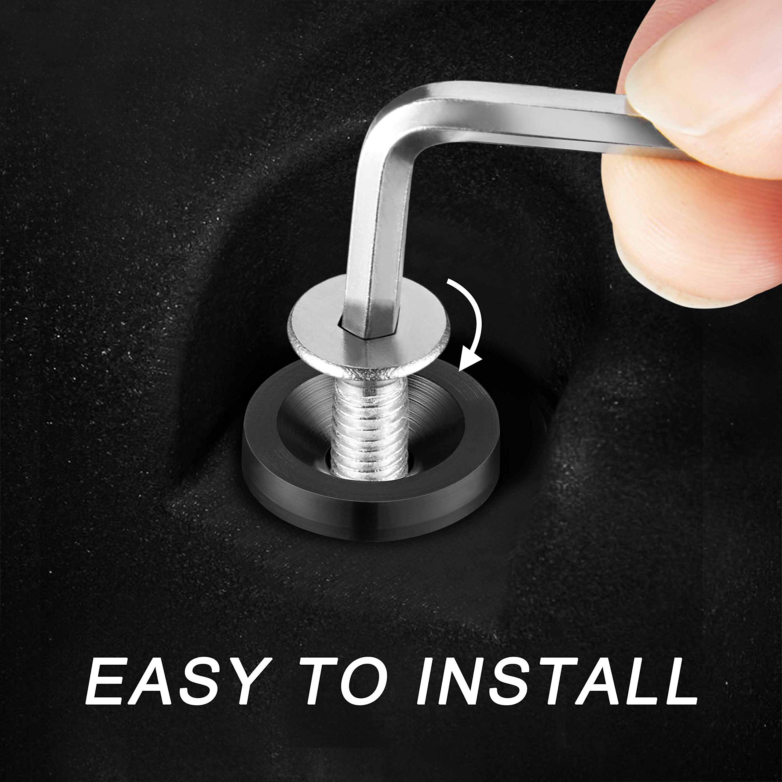 DKEKE 20PCS Aluminum Bumper Fender Washer M6 T6 Grade CNC Billet Engine Bay Dress Up Kit Car Modified Hex Fasteners Concave Screws DKEKE (Color Name : Black - View #6