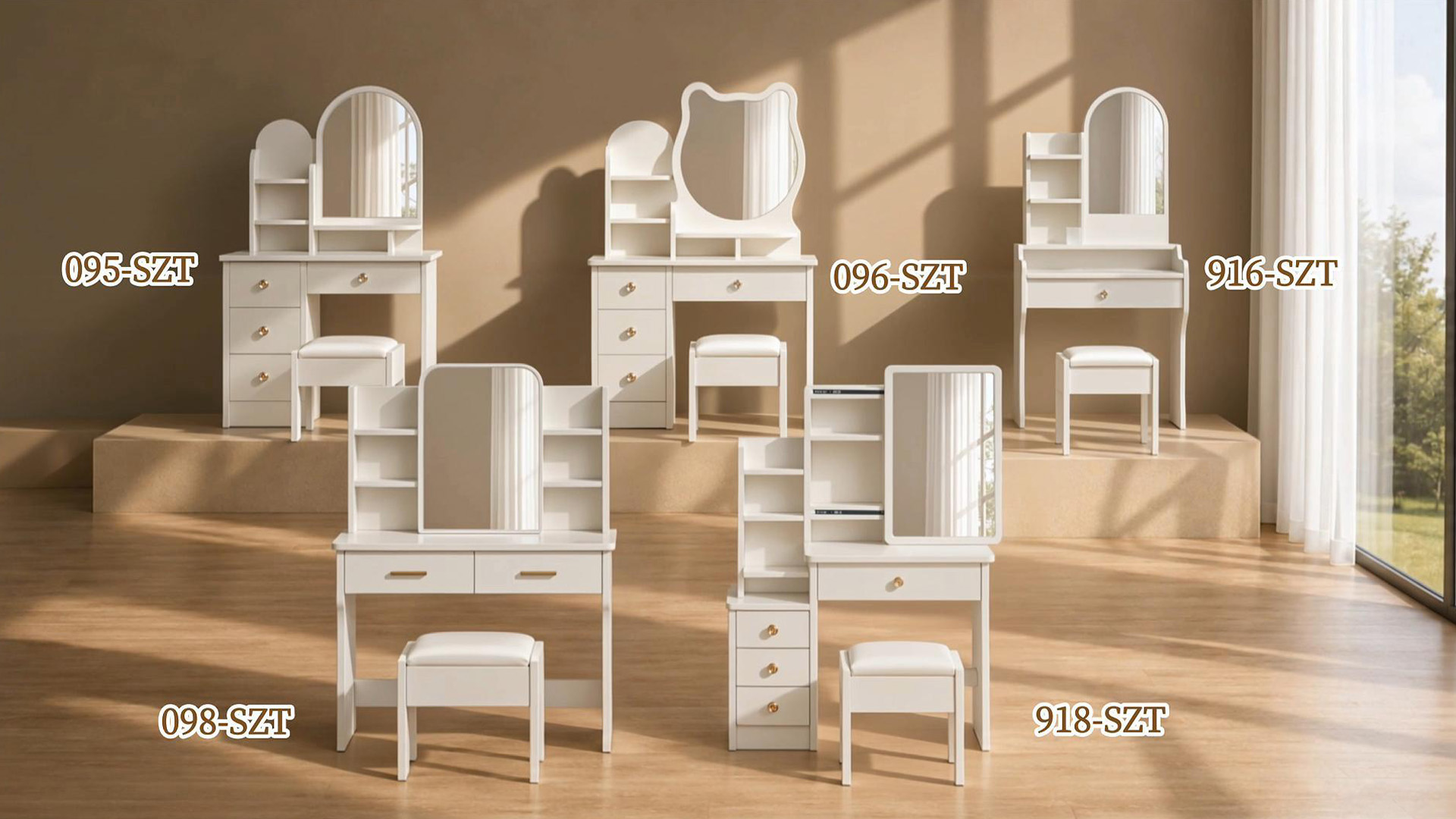 Amazon｜ドレッサー 化粧台 コンパクトサイズ 幅80×奥行36×高さ130cm