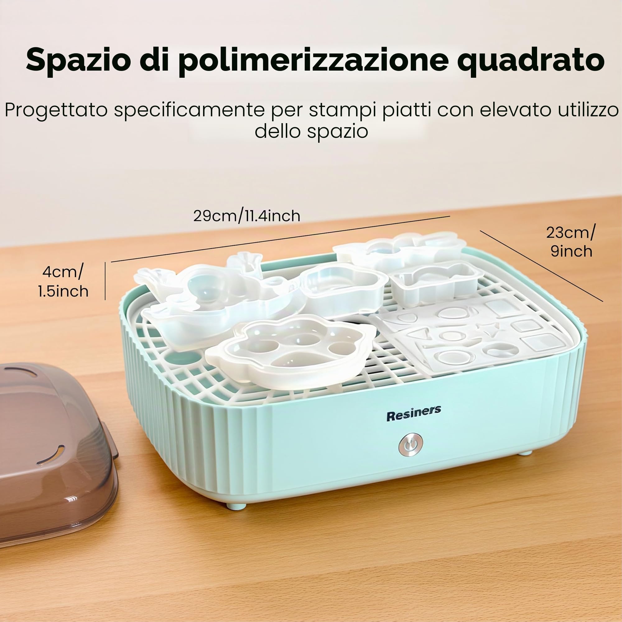 Resiners Macchina per la Polimerizzazione della Resina con Vassoio Più Grande per Inizio Resina, Aria di Polimerizzazione, Polimerizzazione Automatica Resina 2H, Stazione di Polimerizzazione e